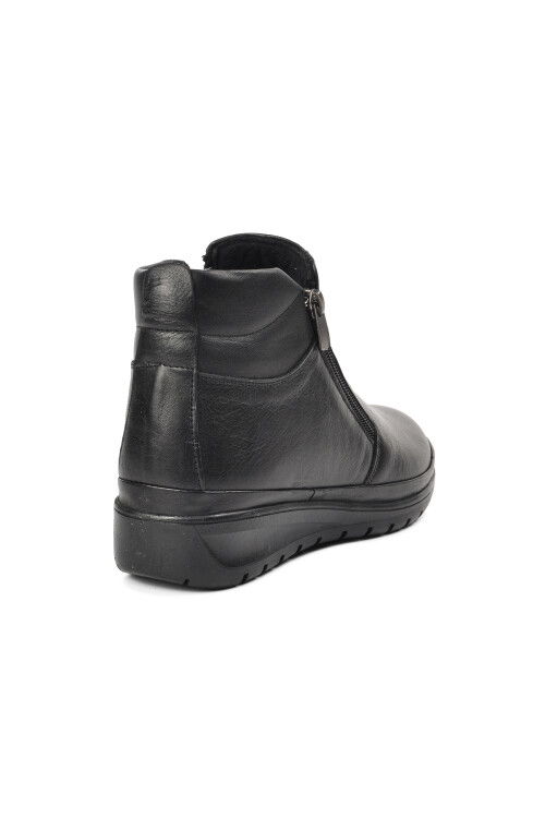 Black Genuine Leather Womens Boots 8200 Z