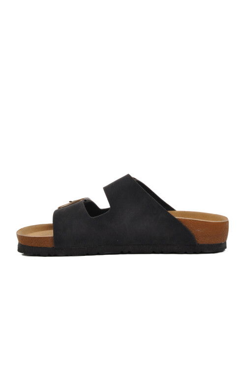 Black Cork Sole Womens Slippers PC-6958 Z