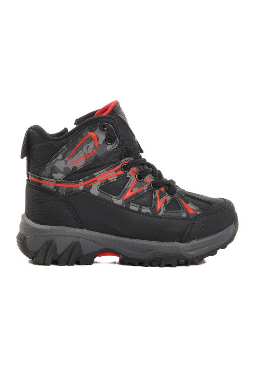 Black Camouflage Polar Non-Slip Childrens Outdoor Boots 2301 F