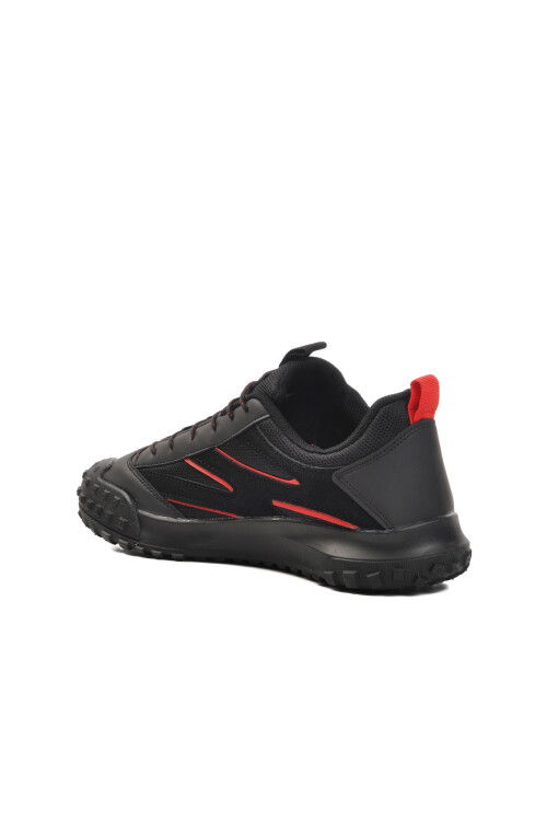 Black Red Light Flexible Mesh Mens Sneakers 2036 M