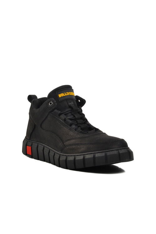 Black Nubuck Genuine Leather Mens Boots 240015 M