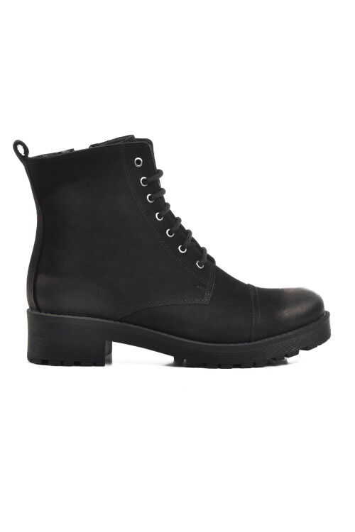 Black Nubuck Genuine Leather Womens Boots 670 Z