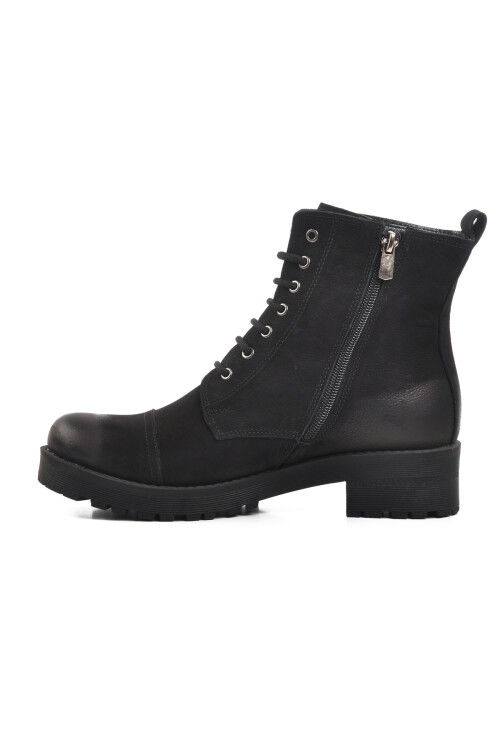 Black Nubuck Genuine Leather Womens Boots 670 Z