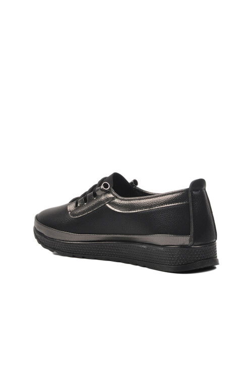 Black-Silver Womens Casual Shoes 034 Z