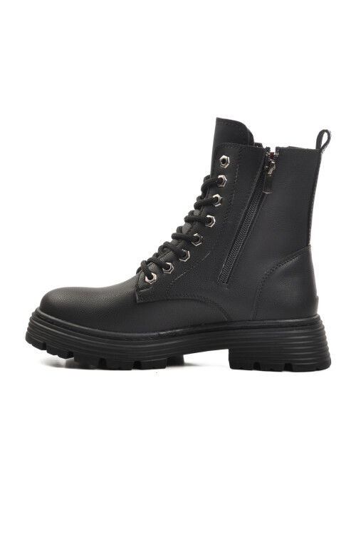 Black Fur-lined Womens Boots FO222 G