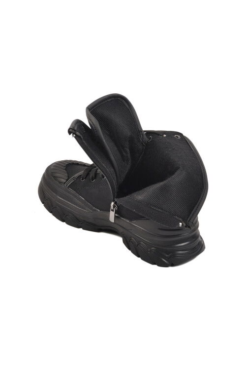 Black Fur Lined Womens Boots Serpentis Z