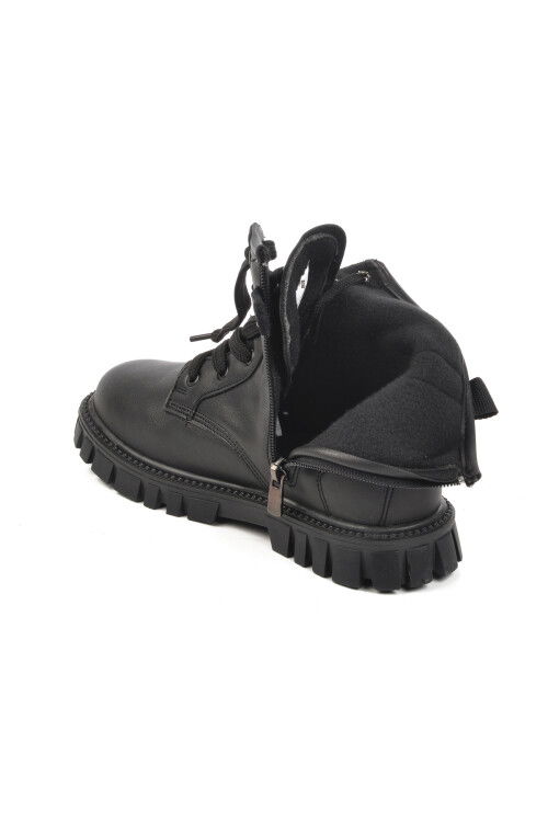 Black Polar Fleece Girls Boots 1791 F