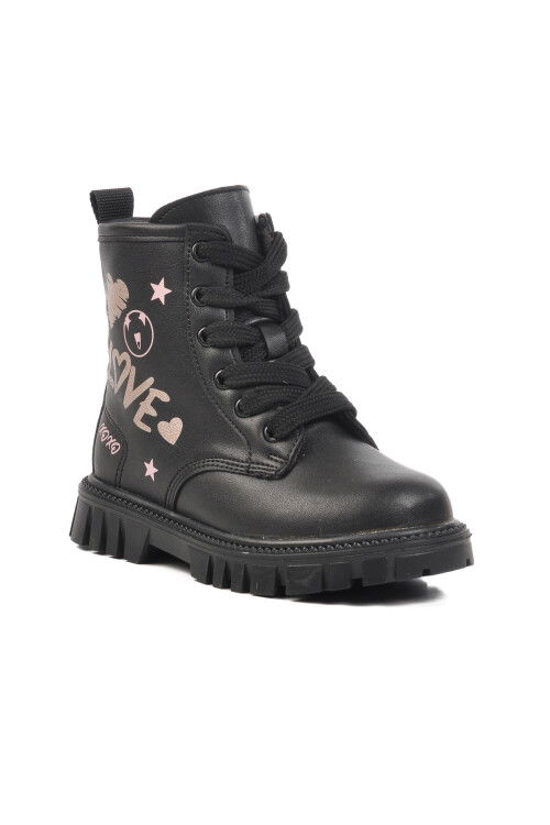 Black-Powder Fleece Inside Girls Boots 1791 P