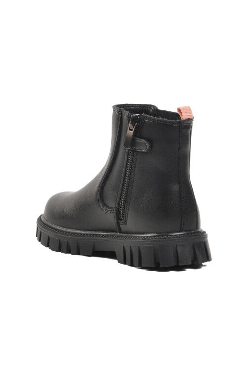 Black Polar Fleece Girls Boots 1788 P