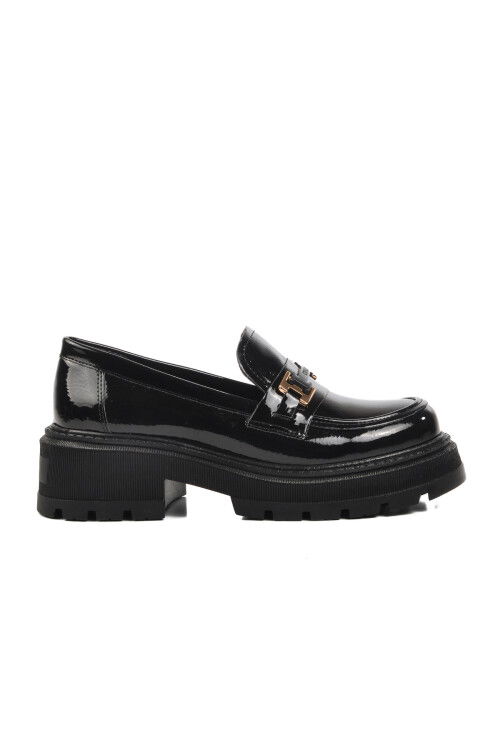 Black Patent Leather Womens Casual Shoes 305 Z