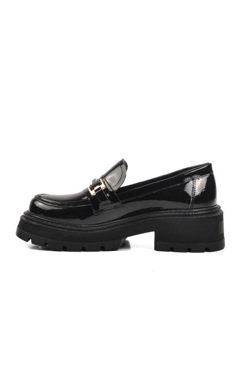 Black Patent Leather Womens Casual Shoes 305 Z