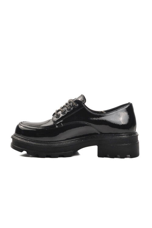 Black Patent Leather Womens Casual Shoes 7451 Z