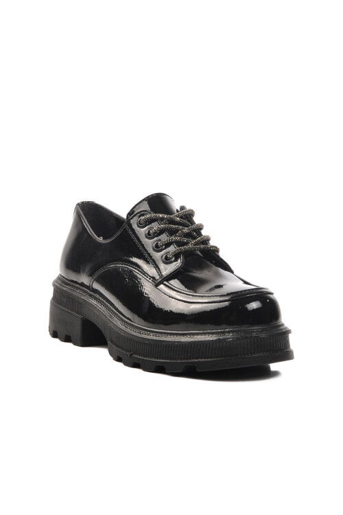 Black Patent Leather Womens Casual Shoes 7451 Z