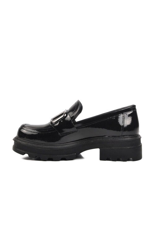 Black Patent Leather Womens Casual Shoes 7455 Z