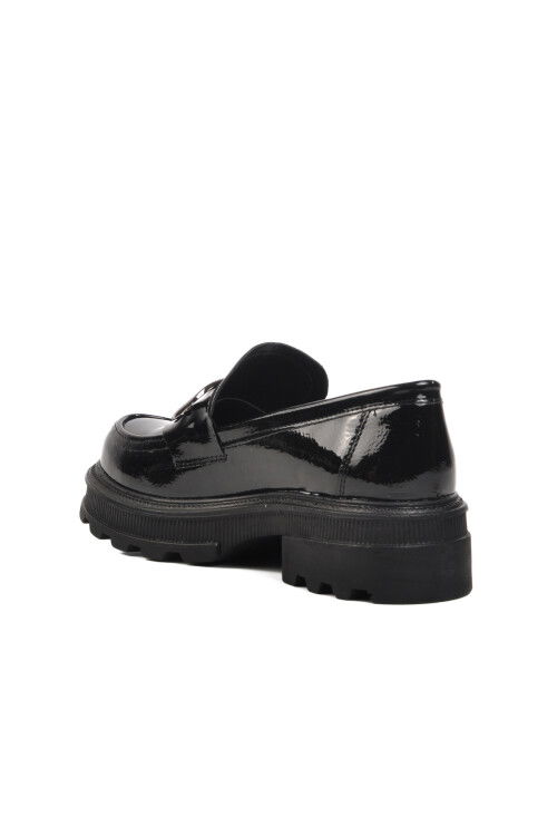 Black Patent Leather Womens Casual Shoes 7455 Z
