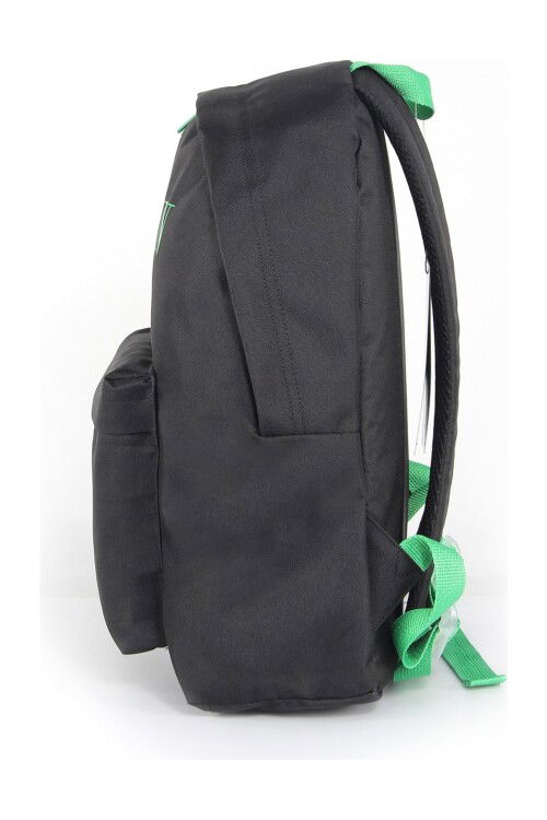 Black-Green Unisex School Bag 03805