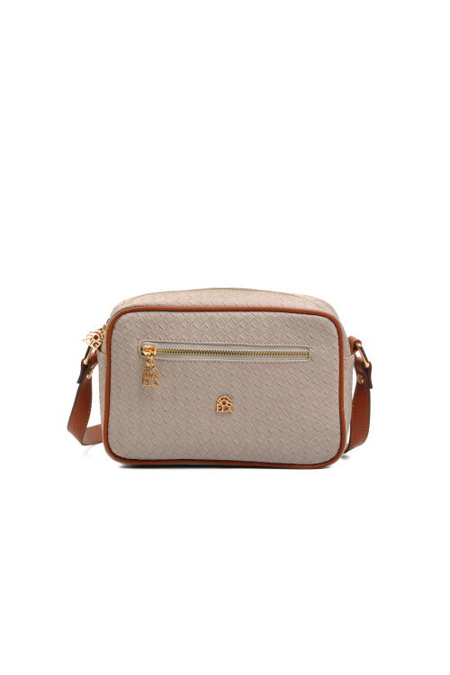 حقيبة كتف نسائية باللون الرمادي الفاتح 67-7154