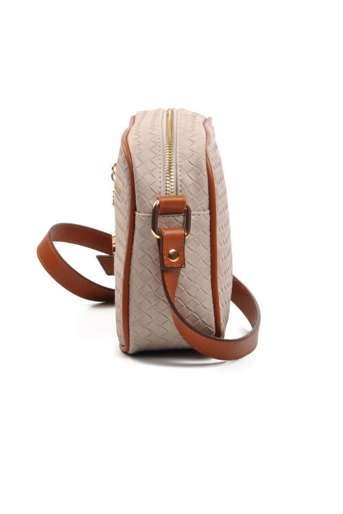 حقيبة كتف نسائية باللون الرمادي الفاتح 67-7154