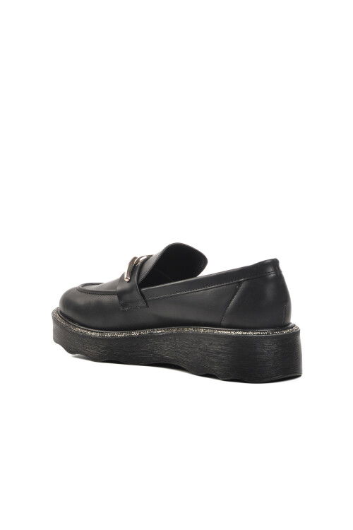 Black Polyurethane Womens Casual Shoes 552605 Z