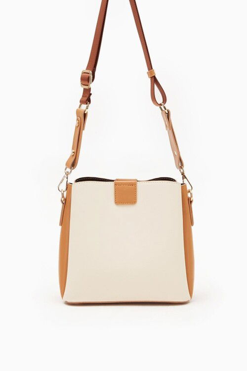 Beige-Camel Womens Handbag and Shoulder Bag 930126