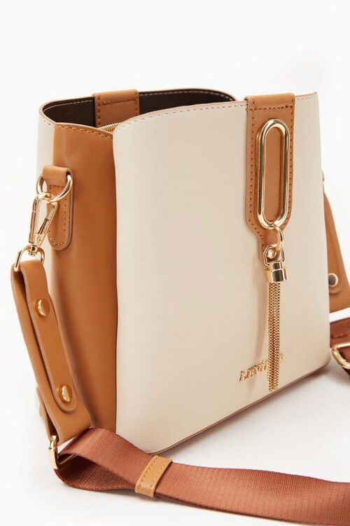 Beige-Camel Womens Handbag and Shoulder Bag 930126