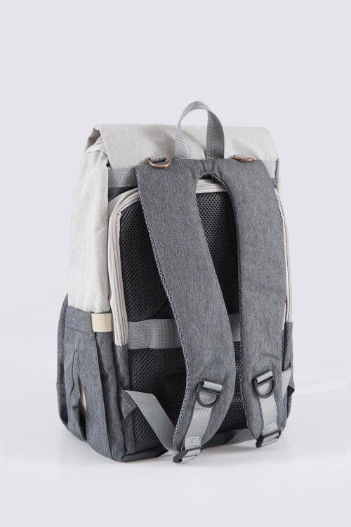 حقيبة الأم والطفل باللون البيج والرمادي 51768