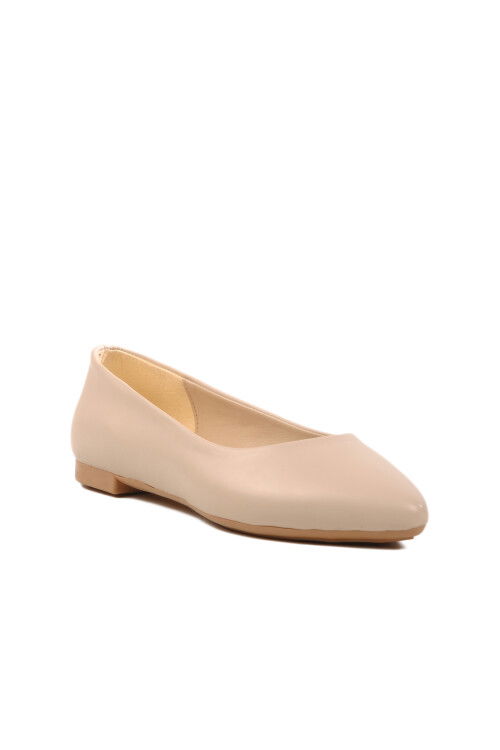 Beige Light Thin Sole Womens Ballerinas 209118 Z