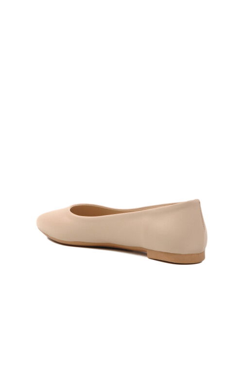 Beige Light Thin Sole Womens Ballerinas 209118 Z