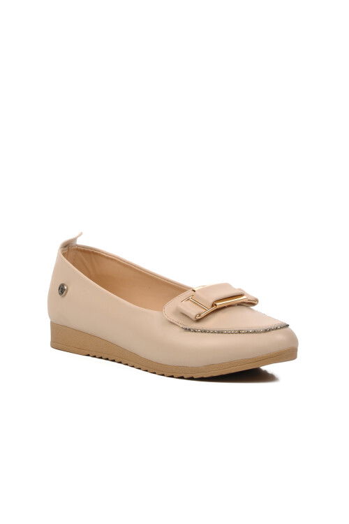 Beige Light Thin Sole Womens Ballerinas PC-53020 Z