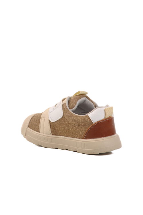 Beige Velcro Unisex Kids Sports Shoes BN-31820 B