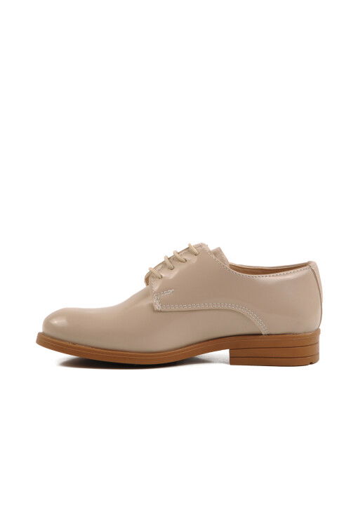 Beige Patent Leather Boys Classic Shoes 3020 P