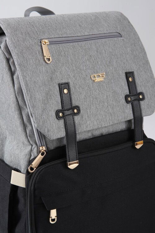 Beige-Black Mother and Baby Bag 51768