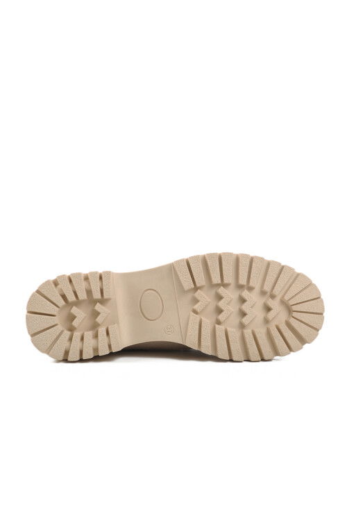 حذاء كاجوال نسائي من جلد الغزال البيج PC-54319 Z