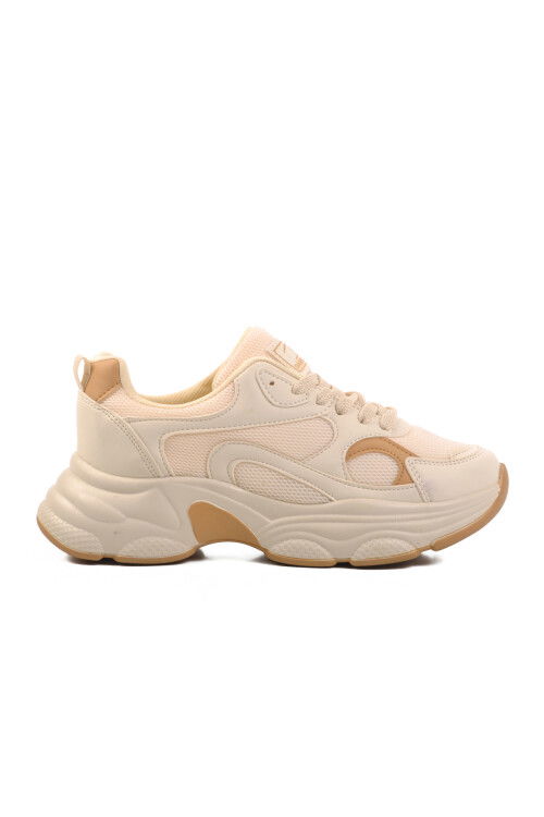 Beige-Tan Mesh Womens Sneakers 164 G