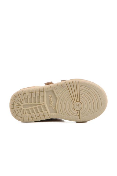 Beige Velcro Unisex Kids Sneakers 545 B