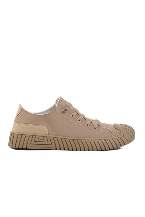 Beige Linen Memory Foam Mens Sneakers Vigor M