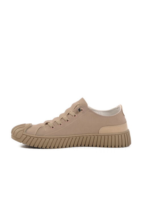 Beige Linen Memory Foam Mens Sneakers Vigor M
