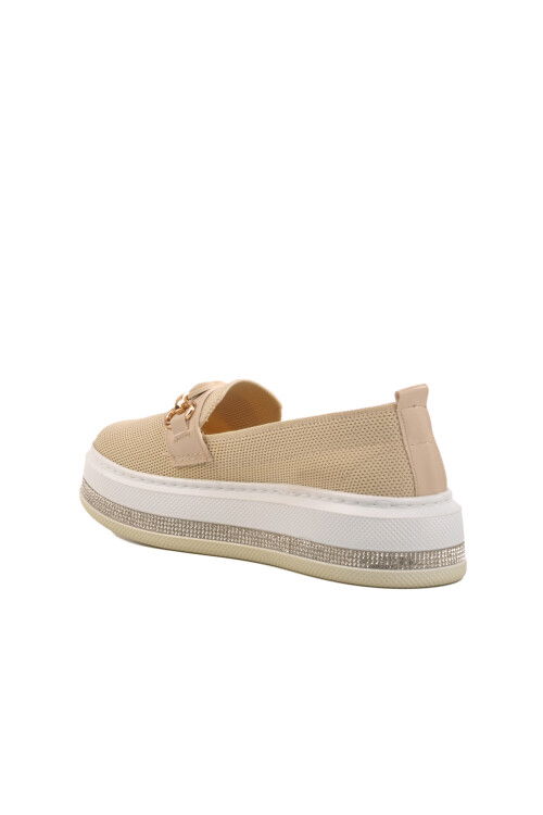 Beige Light Linen Womens Casual Shoes 261195 Z