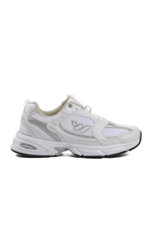 White Silver Mesh Mens Sneakers Run M