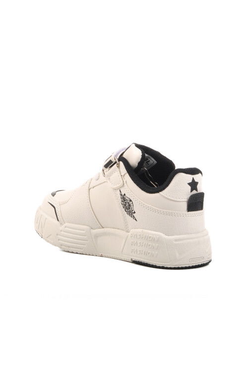 White Unisex Velcro Kids Sneakers King Short P