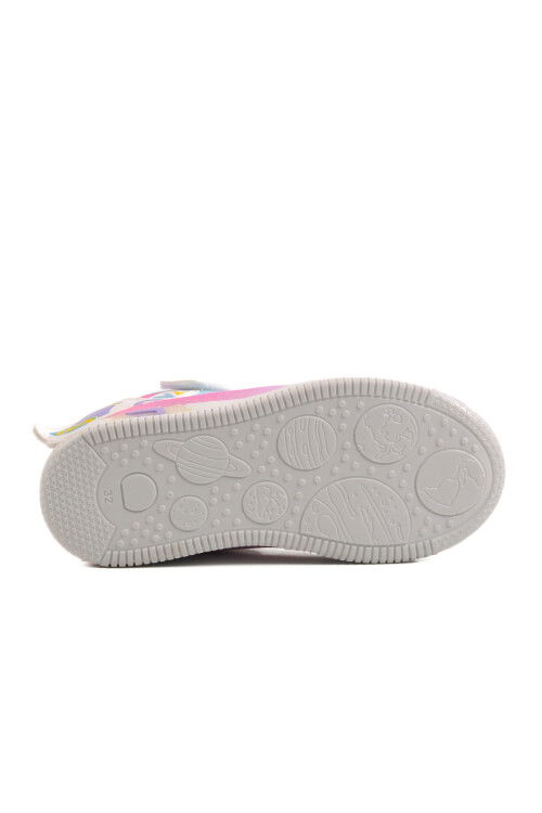 White Velcro Ankle Girl Sneaker 6503 F