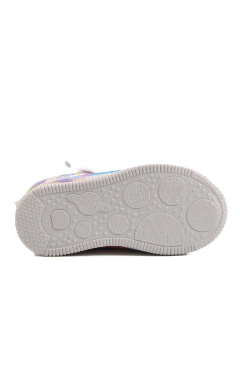 Beyaz Cırtlı Bilek Boy Kız Çocuk Spor Ayakkabı 6503 P