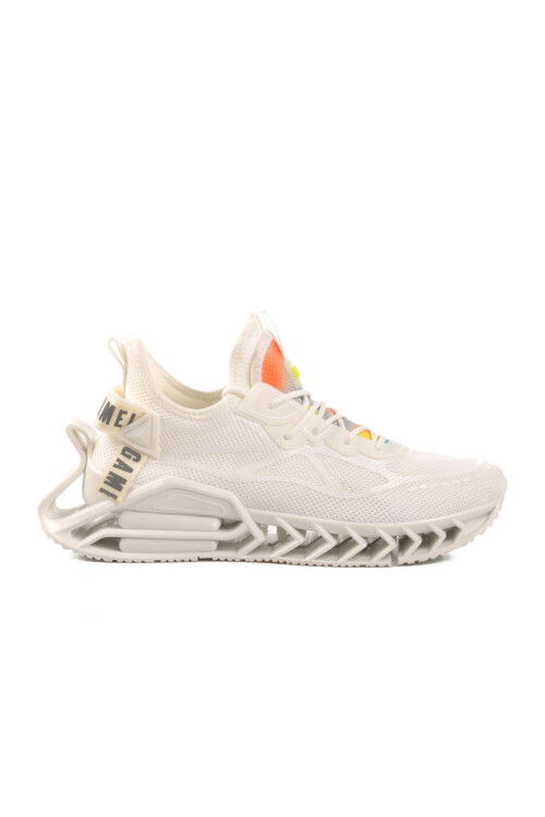 White Mesh Breathable Memory Foam Mens Sneaker Bright M