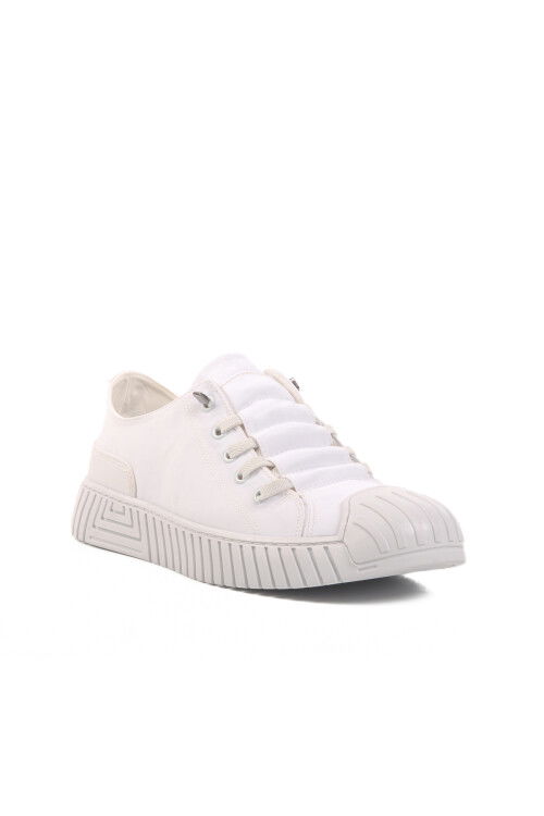 White Linen Memory Foam Mens Sneakers Vigor M