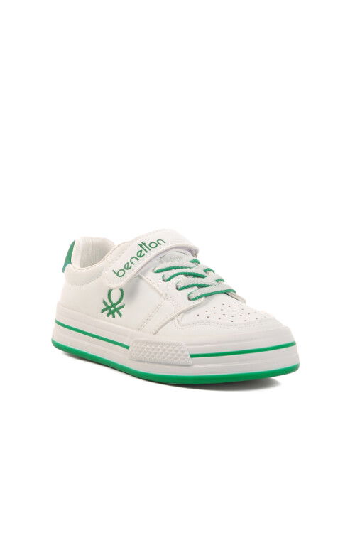 White Green Velcro Childrens Sports Shoes BNI-10029 P