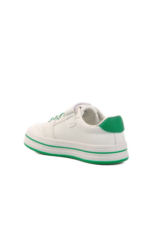 White Green Velcro Childrens Sports Shoes BNI-10029 P