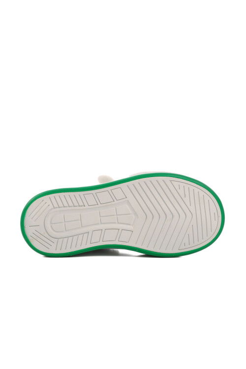 White Green Velcro Childrens Sports Shoes BNI-10029 P