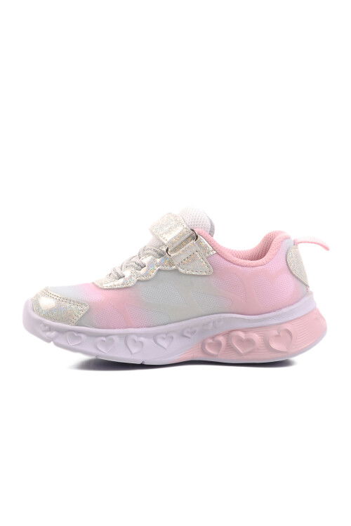 حذاء رياضي رمادي فاتح بشريط فيلكرو للبنات BNI-10127 P