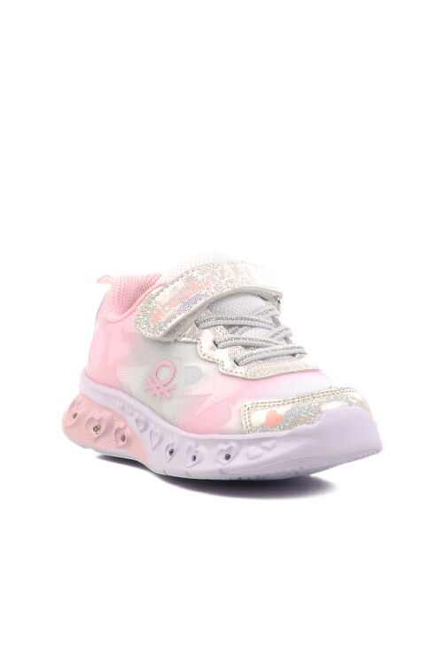 حذاء رياضي رمادي فاتح بشريط فيلكرو للبنات BNI-10127 P