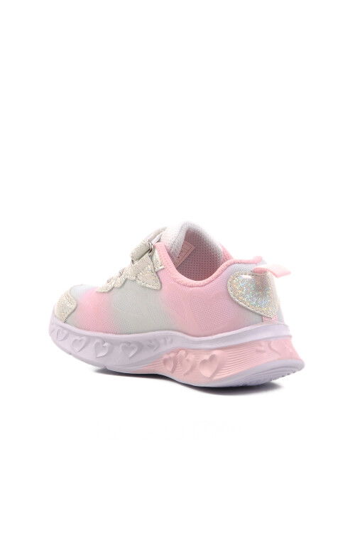 حذاء رياضي رمادي فاتح بشريط فيلكرو للبنات BNI-10127 P